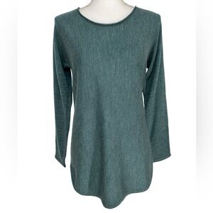 MAX STUDIO / Teal Extra Fine Wool Crewneck Sweater / Small